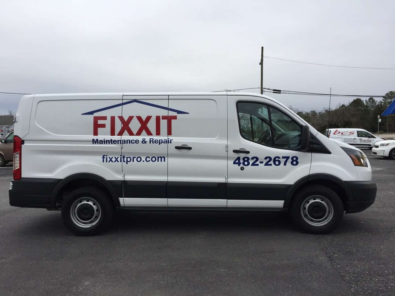 Partial van graphics for remodeling business