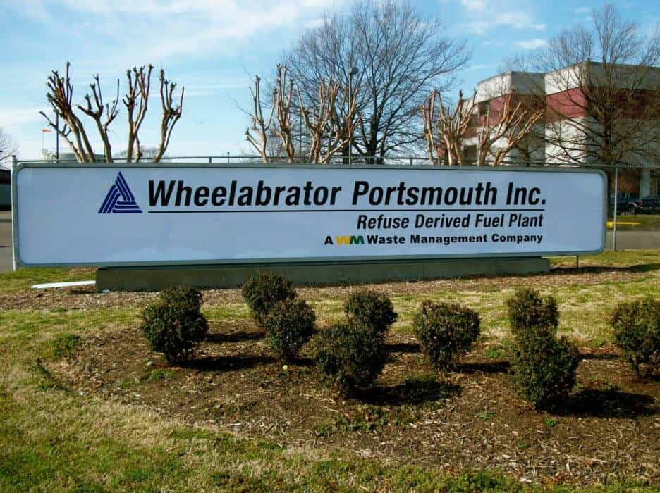 Large exterior signs - Sign for Wheelabrator Portsmouth Inc.