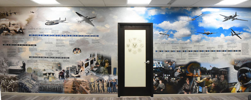 History timeline wall murals by DeSigns, Inc.