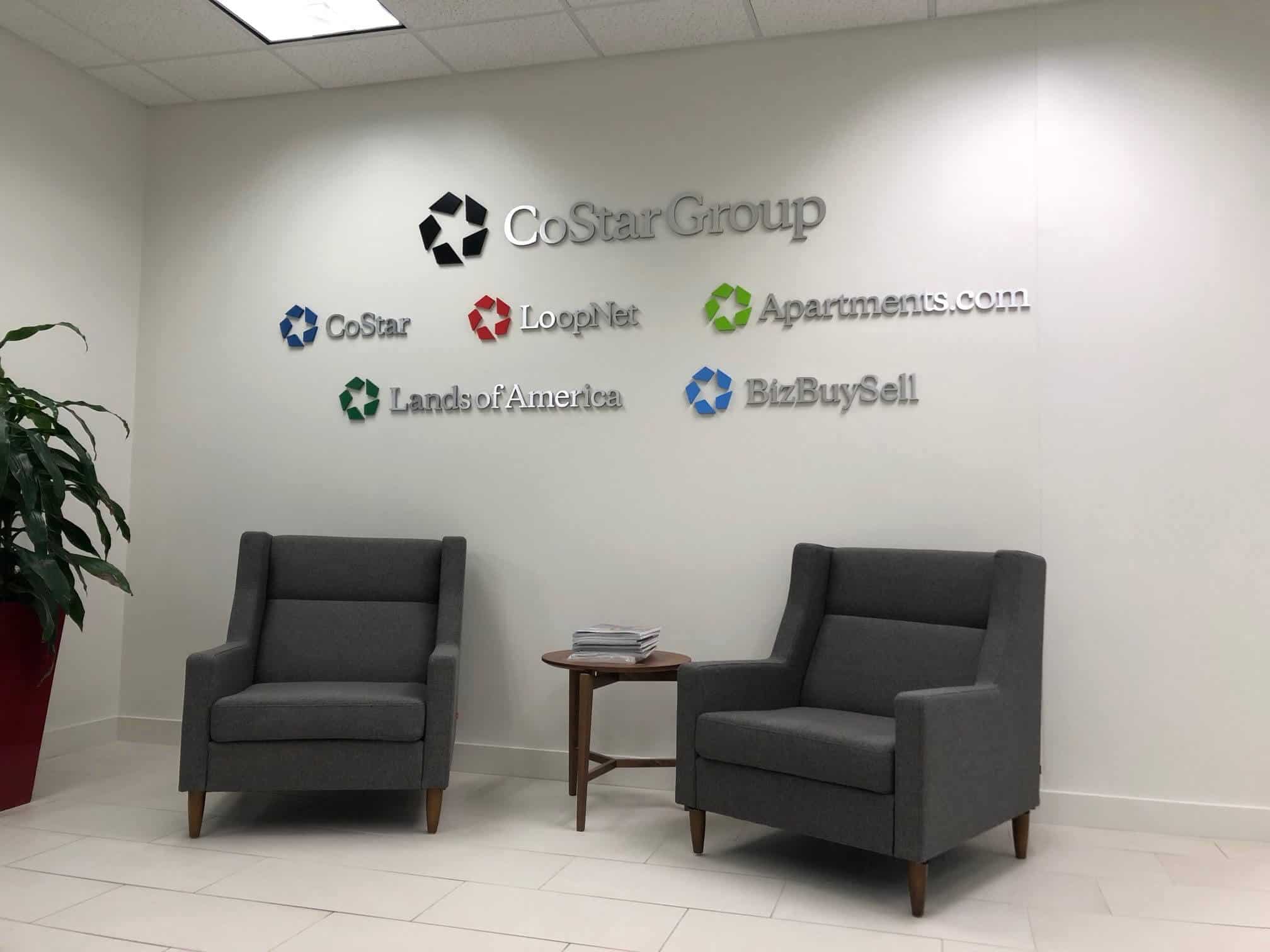 Brushed Aluminum style letter lobby signage by DeSigns, Inc.
