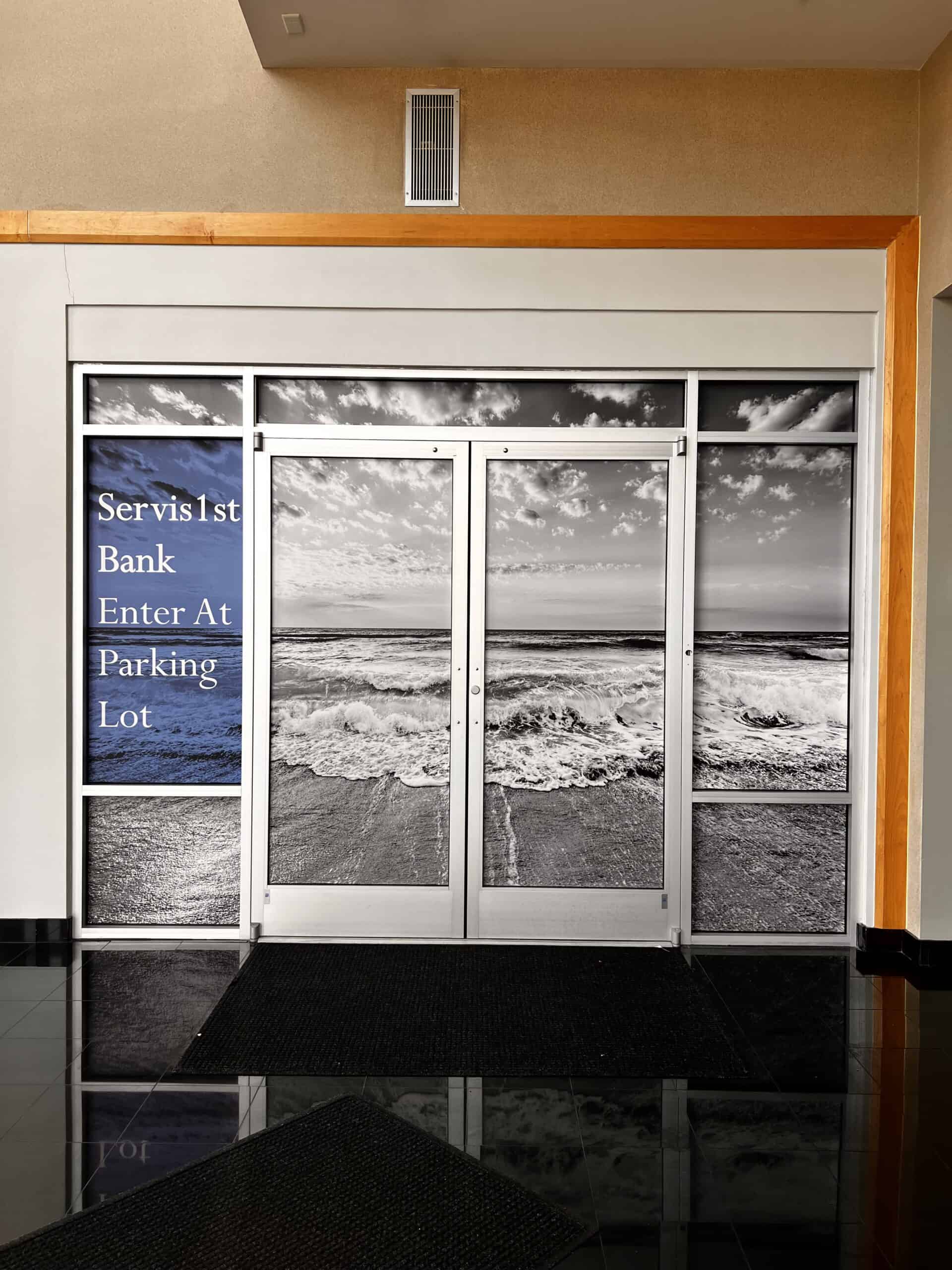 Window wrap for wellness center by DeSigns, Inc., Chesapeake, VA